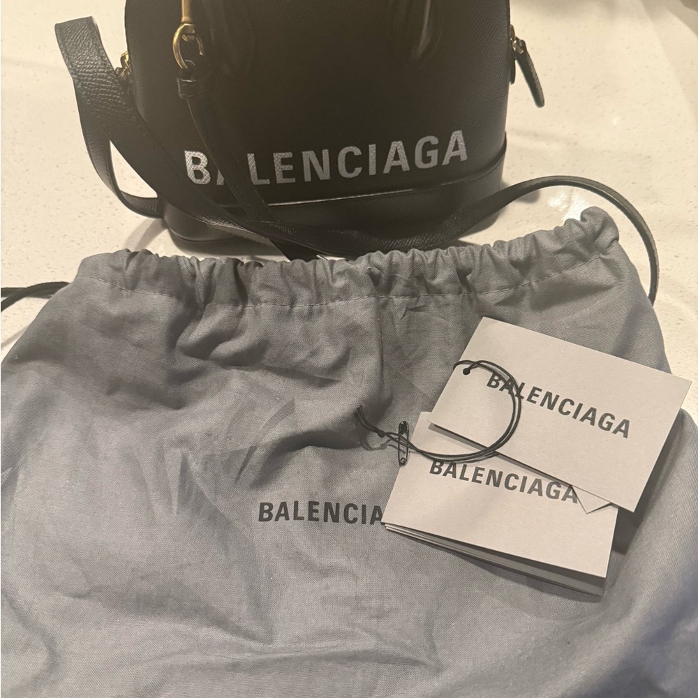 Balenciaga Ville Xxs Top Handle Bag In Black Calfskin Leather - Picture 7 of 8